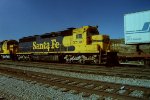  Santa Fe 5700 former bi-centennial unit now sporting freight warbonnet colors